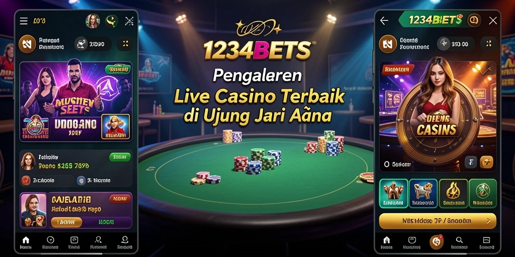 Tampilan gameplay Live Casino 1234BETS yang mengasyikkan dan interaktif.