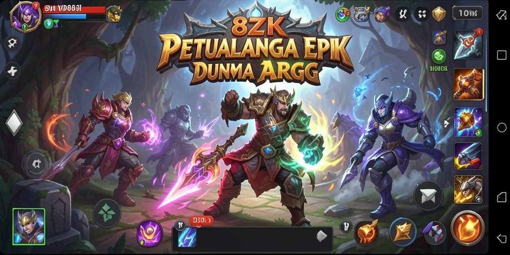Tangkapan layar gameplay 8ZK menunjukkan aksi seru dalam pertempuran ARPG.