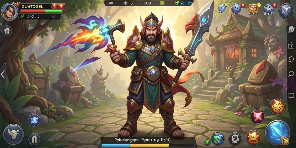 Gameplay GUATOGEL yang seru dan penuh aksi RPG.