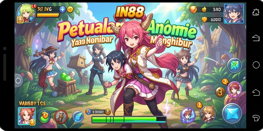 Tampilan gameplay IN88 yang penuh warna dan dinamis.