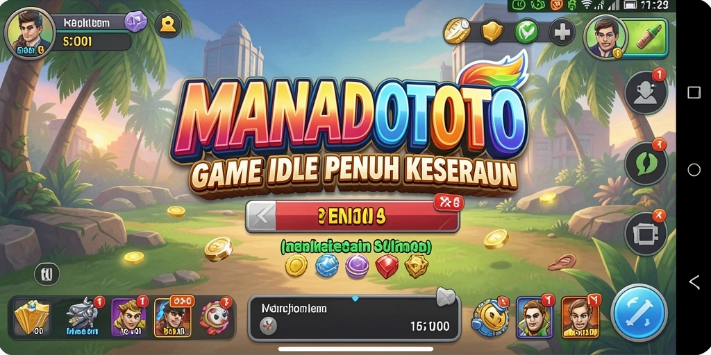 Tampilan gameplay menarik dari MANADOTOTO yang menunjukkan aktivitas Idle.