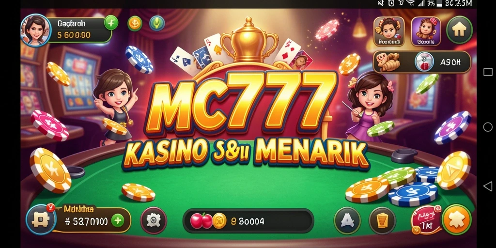 Tampilan permainan kasino yang mengasyikkan di MC777.