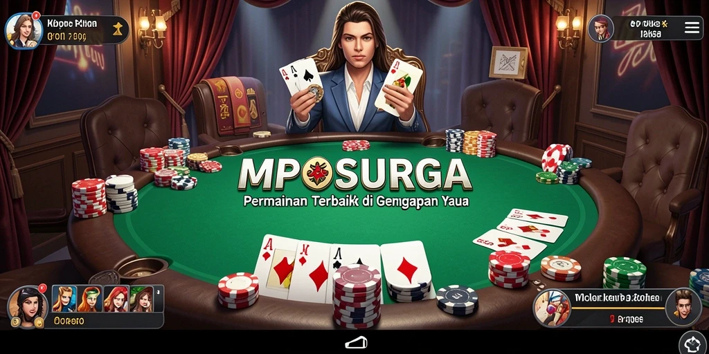Tampilan seru gameplay poker di MPOSURGA dengan kartu yang menantang.