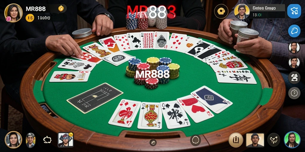 Tampilan gameplay Gaple yang seru dan interaktif di MR888.