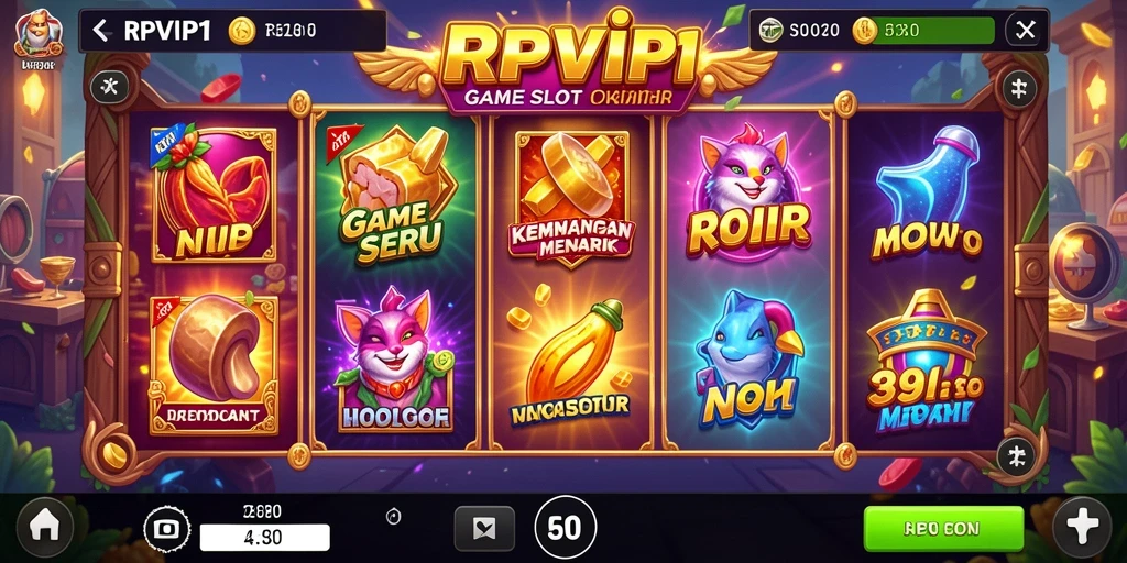 Tampilan gameplay seru di RPVIP1 dengan berbagai slot menarik.