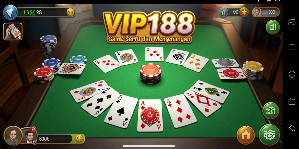 Tampilan gameplay Gaple yang seru dan interaktif di VIP188.